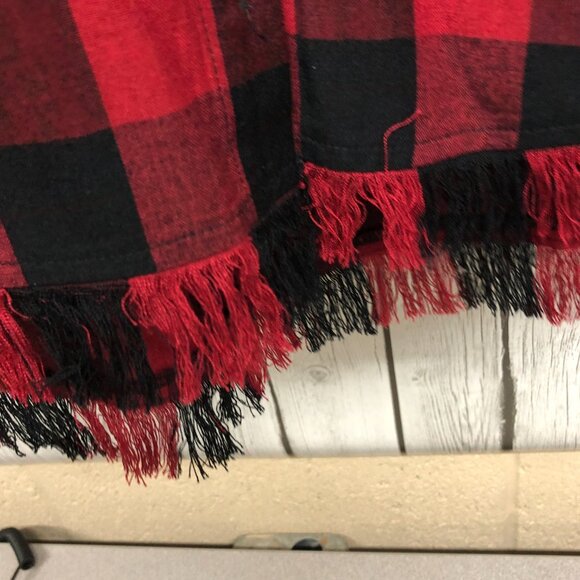 Kayla Seo Buffalo Plaid Frayed Hem Shirt Ladies Size Large  ** - Picture 6 of 6